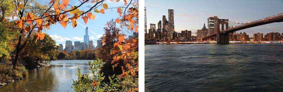 Central Park et le Brooklyn Bridge